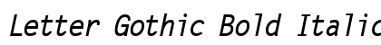 Letter Gothic Bold Italic Preview