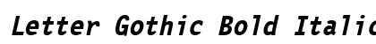Letter Gothic Bold Italic Preview
