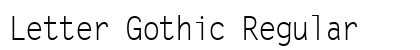 Letter Gothic Regular Preview