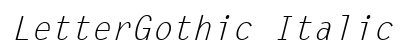 LetterGothic Italic Preview