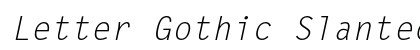 Letter Gothic Slanted Preview