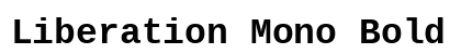 Liberation Mono Bold Preview