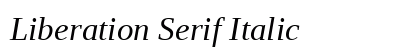 Liberation Serif Italic Preview