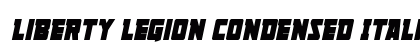 Liberty Legion Condensed Italic Condensed Italic preview