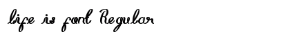 life is font Regular preview