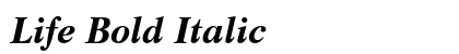 Life Bold Italic Preview