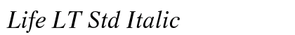 Life LT Std Italic Preview