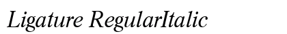 Ligature RegularItalic preview