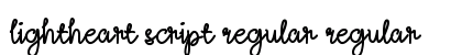 Lightheart Script Regular Regular preview