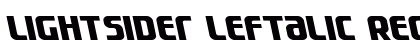 Lightsider Leftalic Regular preview