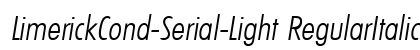 LimerickCond-Serial-Light RegularItalic preview