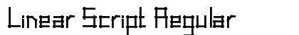Linear Script Regular preview