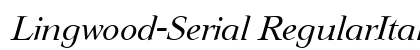 Lingwood-Serial RegularItalic preview