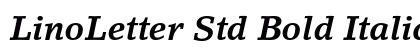 LinoLetter Std Bold Italic Preview