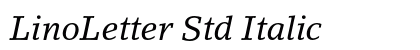 LinoLetter Std Italic Preview