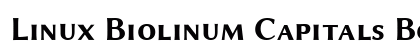 Linux Biolinum Capitals Bold Small Caps Preview