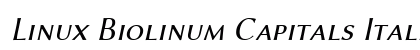 Linux Biolinum Capitals Italic Samll Caps Preview