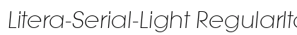 Litera-Serial-Light RegularItalic preview