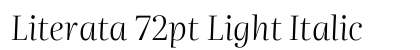 Literata 72pt Light Italic preview