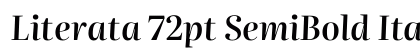 Literata 72pt SemiBold Italic preview