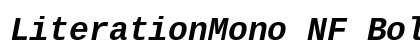LiterationMono NF Bold Italic Preview