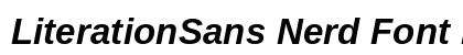 LiterationSans Nerd Font Bold Italic Preview
