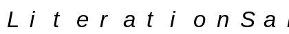 LiterationSans Nerd Font Mono Italic preview