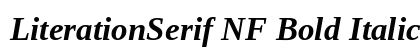 LiterationSerif NF Bold Italic Preview