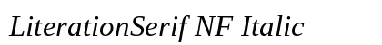 LiterationSerif NF Italic Preview