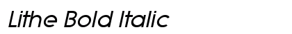 Lithe Bold Italic Preview