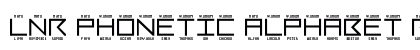 LNR Phonetic Alphabet Regular preview