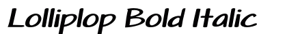Lolliplop Bold Italic Preview