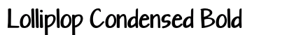 Lolliplop Condensed Bold Preview