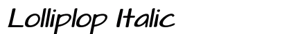 Lolliplop Italic Preview