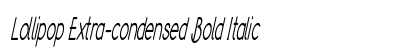 Lollipop Extra-condensed Bold Italic Preview