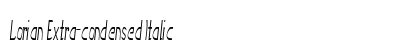 Lorian Extra-condensed Italic Preview