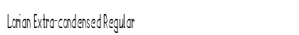 Lorian Extra-condensed Regular Preview
