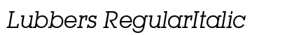 Lubbers RegularItalic preview
