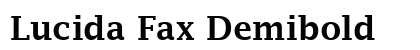 Lucida Fax Demibold Preview