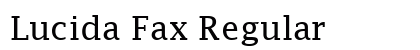Lucida Fax Regular Preview