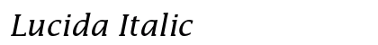 Lucida Italic Preview