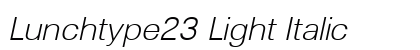 Lunchtype23 Light Italic preview