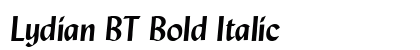 Lydian BT Bold Italic Preview