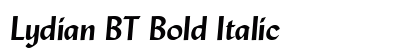 Lydian BT Bold Italic Preview