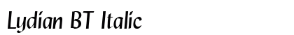 Lydian BT Italic preview