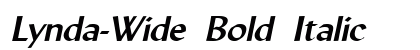 Lynda-Wide Bold Italic preview