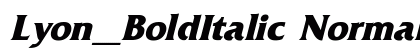 Lyon_BoldItalic Normal preview