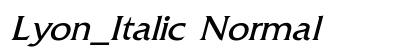 Lyon_Italic Normal preview