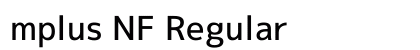 mplus NF Regular Preview