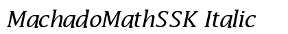 MachadoMathSSK Italic preview